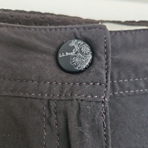L.L.Bean Hiking Pants Women’s 16‎ Black Cropped Straight Leg Stretch Lightweight - Picture 2 of 10